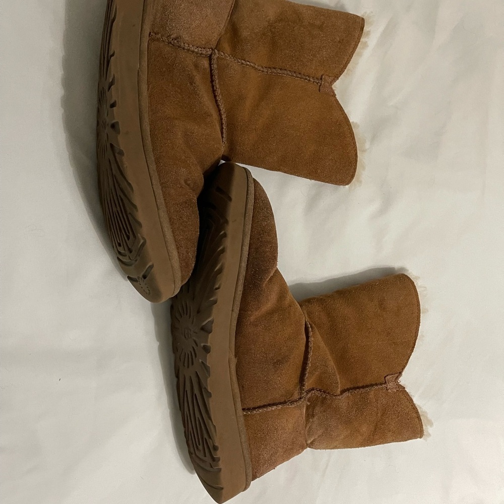 UGG Tan Shearling-Lined Winter Boots - Picture 3 of 7